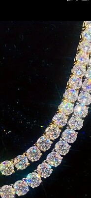 24inch-14K Solid White Gold-10mm Wide-HEAVY-Ice Cube Skittles VVS Lab Moissanite