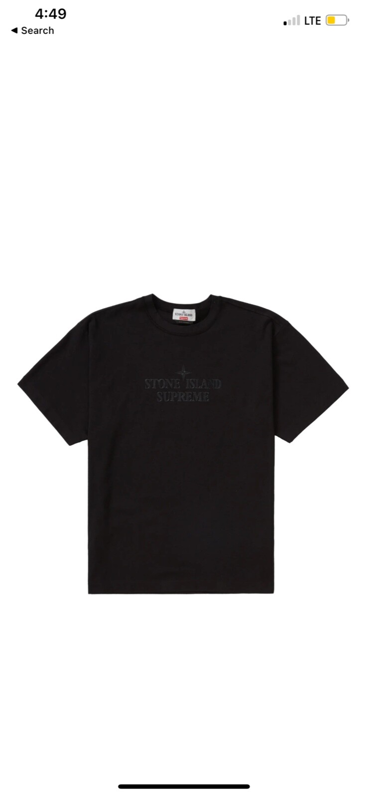Supreme x Stone Island Embroidered Logo S/S Shirt FW20 Black