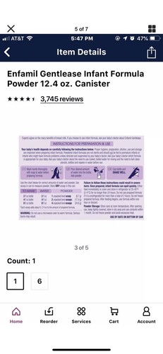 Enfamil Gentlease (Pack Of 7) Infant Formula 12.4oz Cansiter