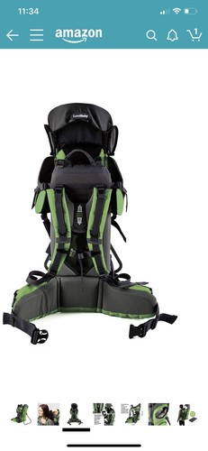 Luvdbaby Premium Backpack Carrier Hiking Kids Outdoor Active Lifestyle Green