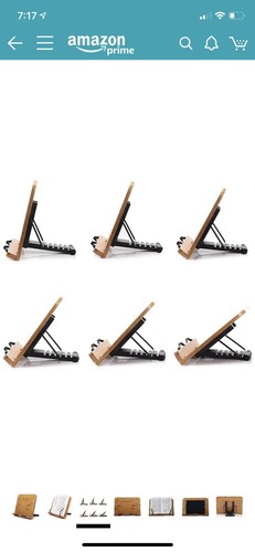 Bamboo Wood Reading Cookbook Stand Holder (J111)