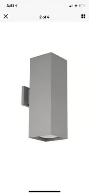Progress Lighting - Two Light Wall Lantern - Outdoor - LED Sq Cylinder - Outdoor