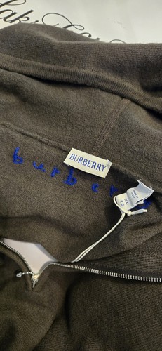 Pre-owned Burberry $1800 Mens  Brown Wool Zip Hoodie Size Xl Authentic