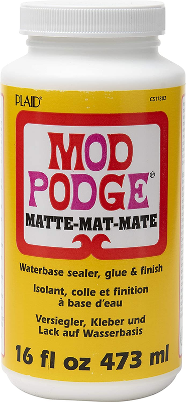 Mod Podge CS11302 Waterbase Sealer, Glue and Finish, 16 Oz, Matte