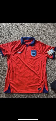 Nike Men s England 22/23 Stadium Away Red Soccer Jersey, Size Medium DN0685-600