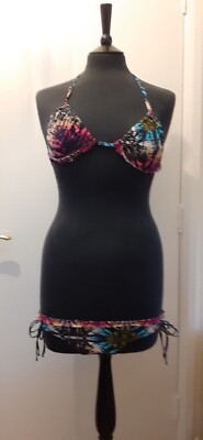 New Matthew Williamson Black Multi Bikini. 14/12.
