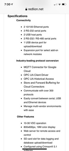 Red Lion 10.4” HMI CR3000