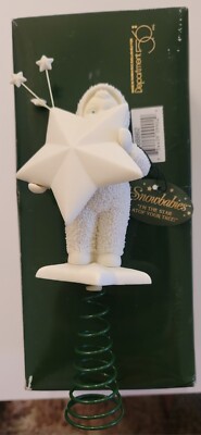 SNOWBABIES (Dept. 56) ''I'M THE STAR ATOP YOUR TREE'' Tree Topper #68862 Open Box