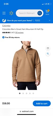 Columbia Men's Great Hart Mountain III Half Zip