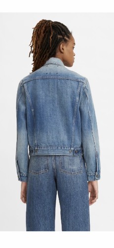 Pre-owned Levi's Made & Crafted Boyfriend Trucker Japanese Denim Jacket Women's Sz M $248 In Bottle Blue