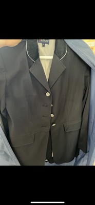 EOUS Olympia Black Dressage Horse Riding Show Coat Frock size 10 Womens Ladies
