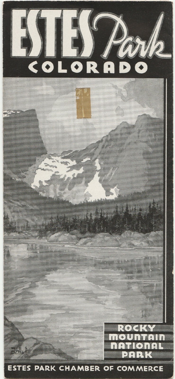 ESTES PARK ROCKY MOUNTAIN NATIONAL PARK COLORADO MAP & PHOTOS circa 1940