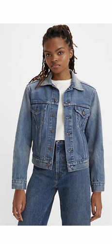 Pre-owned Levi's Made & Crafted Boyfriend Trucker Japanese Denim Jacket Women's Sz M $248 In Bottle Blue