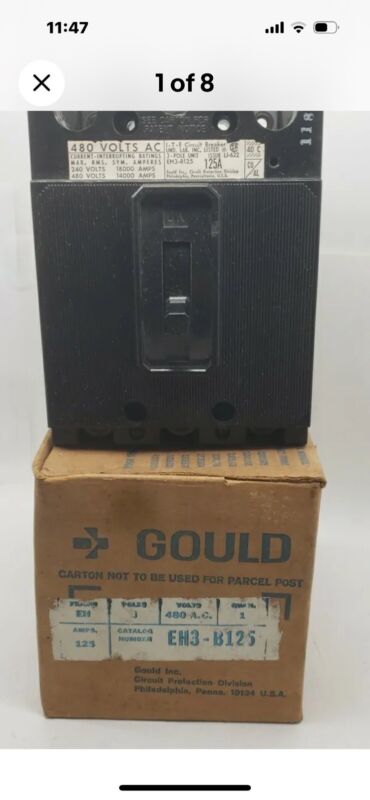 I-T-E Gould EH3-B125.  3 Pole 125 Amp 480 Volt Main Circuit Breaker. NEW IN BOX