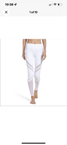 aloウエア ALO Epic Mesh Leggings Size Small White High Waist 87370 S