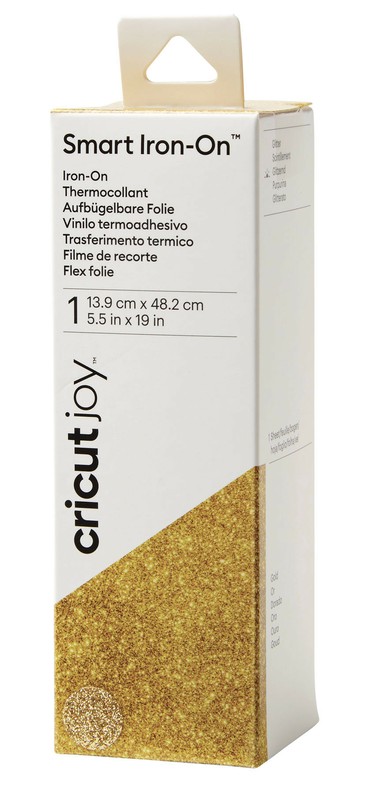 Cricut Joy : Rouleau Thermocollant DorÃ© PailletÃ© 13,9x48,2cm