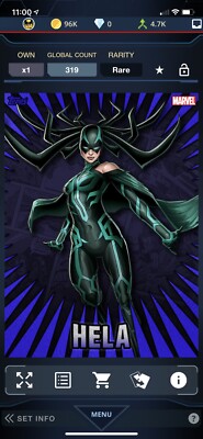 Topps Marvel Collect Hela Rare Blue OMNIBUS 2020 DIGITAL CARD
