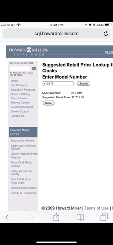 howard miller grandfather clock
