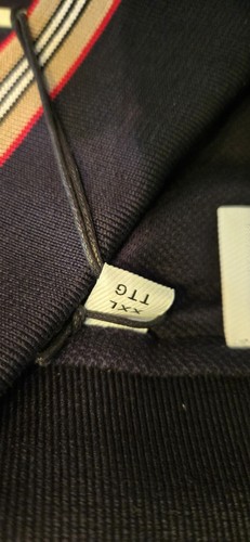 Pre-owned Burberry $900  Limited Edition Men 2xl Polo Shirt Blue Authentic