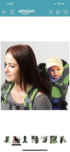 Luvdbaby Premium Backpack Carrier Hiking Kids Outdoor Active Lifestyle Green