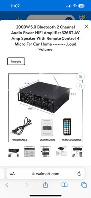 NEW OPEN BOX SUNBUCK AV-MP326BT DIGITAL ECHO KARAOKE MIXER POWER AMPLIFIER
