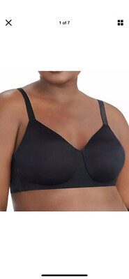 Vanity Fair Nearly Invisible Women Wire Free Black Bra Size 40C Style 71203 New
