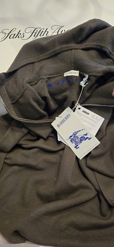 Pre-owned Burberry $1800 Mens  Brown Wool Zip Hoodie Size Xl Authentic