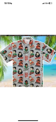 San Francisco Giants 2024 Players Aloha shirt sz Medium SGA 6/1 SF Hawaiian NIB