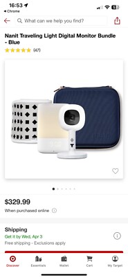 Nanit Traveling Light Digital Baby Monitor Bundle Pack With Breathing Band.