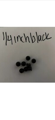 4  Pcs 1/4 inch 6mm Black Hole Plugs, Plastic Round Flush Type Panel Vinyl Cap