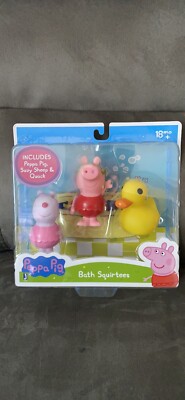 Peppa Pig Bath Squirtees includes Peppa Pig, Suzy Sheep & Quack New MISB