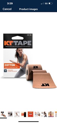 KT Tape Cotton Elastic Kinesiology Athletic Tape 20 Count 10  Precut Strips