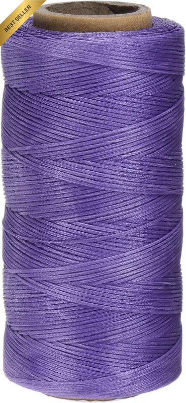 150D 0.8Mm Flat Waxed Thread 284 Yards Polyester Leather Sewing Waxed String Han