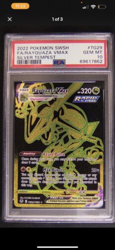 PSA 10 Gem Mint 2022 Pokemon Silver Tempest Rayquaza VMAX PSA 10 Gem Mint 2022 Pokemon Silver Tempest Rayquaza VMAX