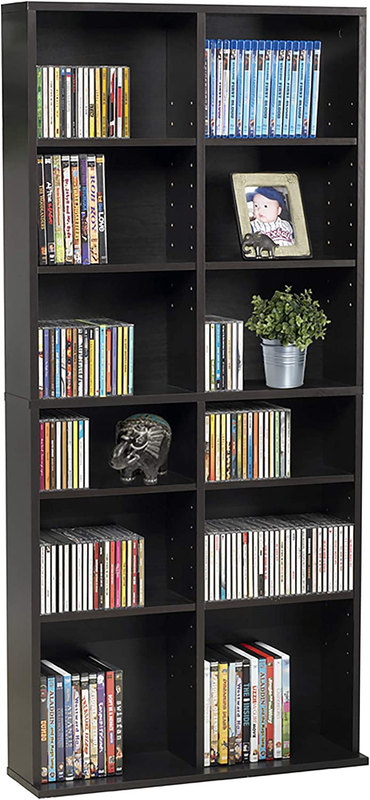Media Storage Cabinet Shelf Rack Shelves CD DVD Video Multim