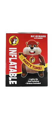Buc-ee's Beaver Mascot 6' Ft  Inflatable Party Time Lighted Bucees NEW 2024   