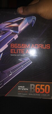 GIGABYTE B650M AORUS ELITE AX AM5 LGA 1718 AMD B650 M-ATX Motherboard with 5-Yea