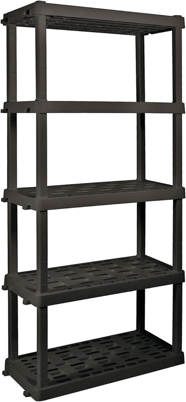 Oskar 5 Tier Plastic Shelf, Garage Shelving Unit, Rack and Storage Shelves - Ide