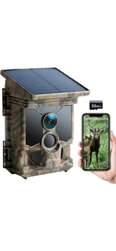 Solar Trail Camera CY95 4K 30fps, CEYOMUR WiFi Bluetooth 40MP Game Camera