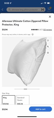 ALLEREASE ULTIMATE COTTON PILLOW PROTECTOR - KING