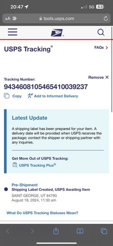 Item photo(s) from verified buyer