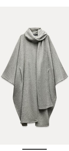 【新品/未使用】L’or ロル Irregular hem Cape Coat 100% Authentic ZARA Cape Coat $279+Tax Size: M | eBay