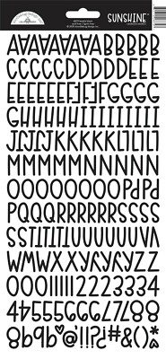 Crafts Doodlebug Sunshine Alphabet Numbers Stickers Capitals Beetle Black 13'' CS