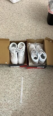 Reebok Women's Freestyle Hi High Top Sneaker, White/Silver, Size 8