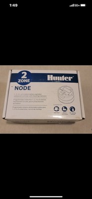 Hunter Node 2 Zone Battery Operated Controller Auto Irrigation + 2 DC Solenoids