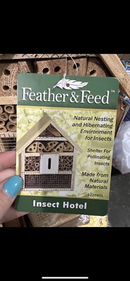 Mason Bee House Wax Coated Hotel Outdoor Wooden Insect Hotel for butterfly n bee