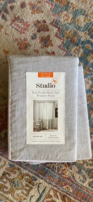 Belgian Luxe Linen Curtains  Studio 50 x 84 '' L - Bed Bath & Beyond Gray
