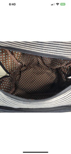 Chala DOG PAW PRINT BACKPACK- Roomy & Versatile Striped Black White