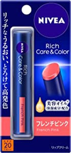 KAO NIVEA Rich Care & Color Lip Cream French Pink 2g KAO NIVEA Rich Care & Color Lip Cream French Pink 2g