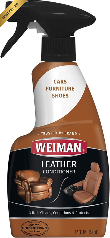 12oz Leather Cleaner & Conditioner with UV Protection for Car Furniture Shoes
